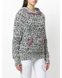 weißer und schwarzer Pullover mit einer Kapuze von Isabel Marant