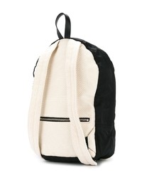 weißer und schwarzer Segeltuch Rucksack von Cabas