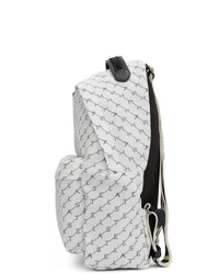 weißer und schwarzer Segeltuch Rucksack von Stella McCartney