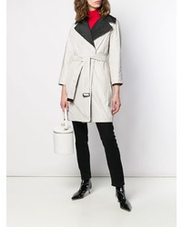 weißer und schwarzer Trenchcoat von Max Mara