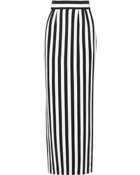 weißer und schwarzer vertikal gestreifter Maxirock von Dolce & Gabbana