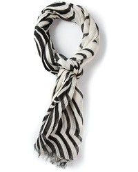 weißer und schwarzer vertikal gestreifter Schal von Marc by Marc Jacobs