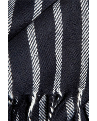 weißer und schwarzer vertikal gestreifter Schal von J.Crew