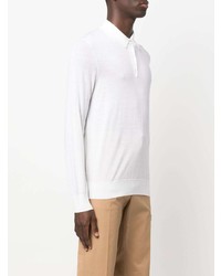 weißer Wollpolo pullover von Zegna