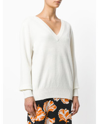 weißer Wollpullover von Victoria Beckham