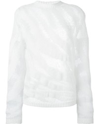 weißer Wollpullover von Roberto Cavalli