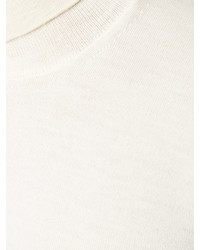 weißer Wollrollkragenpullover von Roberto Collina