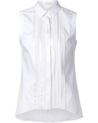 weißes ärmelloses Hemd von Brunello Cucinelli