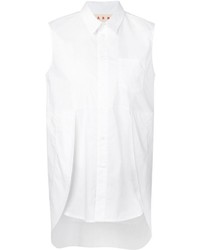 weißes ärmelloses Hemd von Marni