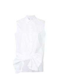 weißes ärmelloses Hemd von Victoria Victoria Beckham