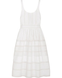 weißes ausgestelltes Kleid aus Spitze von Alice + Olivia