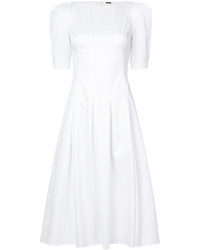 weißes ausgestelltes Kleid von ADAM by Adam Lippes