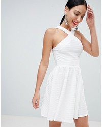 weißes ausgestelltes Kleid von ASOS DESIGN