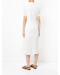 weißes ausgestelltes Kleid von Goen.J