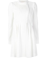 weißes ausgestelltes Kleid von Chloé