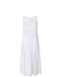 weißes ausgestelltes Kleid von Comme Des Garcons Comme Des Garcons
