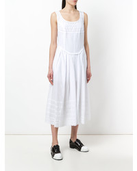 weißes ausgestelltes Kleid von Comme Des Garcons Comme Des Garcons