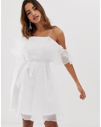 weißes ausgestelltes Kleid von Forever U
