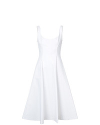 weißes ausgestelltes Kleid von Khaite