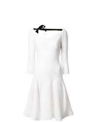 weißes ausgestelltes Kleid von Roland Mouret