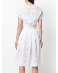 weißes ausgestelltes Kleid von Ermanno Scervino