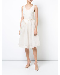 weißes ausgestelltes Kleid von Jourden