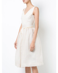 weißes ausgestelltes Kleid von Jourden