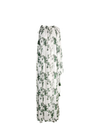 weißes Ballkleid mit Blumenmuster von Oscar de la Renta