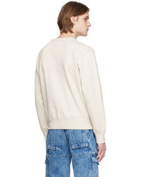 weißes bedrucktes Fleece-Sweatshirt von Isabel Marant