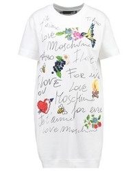 weißes bedrucktes Freizeitkleid von Moschino