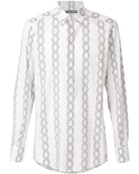 weißes bedrucktes Hemd von Dolce & Gabbana