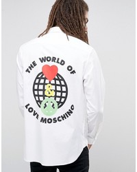 weißes bedrucktes Hemd von Love Moschino
