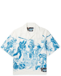 weißes bedrucktes Hemd von Prada