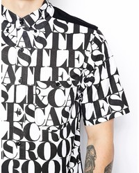 weißes bedrucktes Hemd von Crooks & Castles