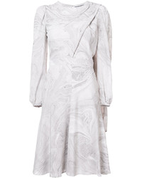 weißes bedrucktes Kleid von Alexander McQueen