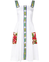 weißes bedrucktes Kleid von Dolce & Gabbana