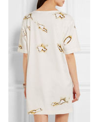 weißes bedrucktes Kleid von Moschino