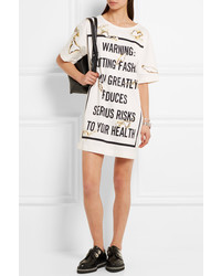 weißes bedrucktes Kleid von Moschino