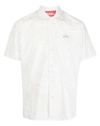 weißes bedrucktes Kurzarmhemd von 032c