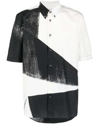 weißes bedrucktes Kurzarmhemd von Alexander McQueen