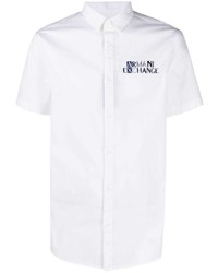 weißes bedrucktes Kurzarmhemd von Armani Exchange