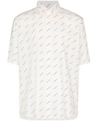 weißes bedrucktes Kurzarmhemd von Balenciaga