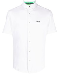 weißes bedrucktes Kurzarmhemd von BOSS
