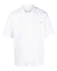 weißes bedrucktes Kurzarmhemd von Calvin Klein Jeans
