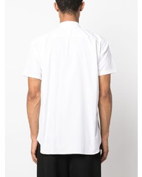 weißes bedrucktes Kurzarmhemd von Comme Des Garcons SHIRT