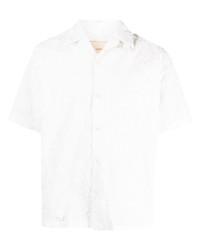 weißes bedrucktes Kurzarmhemd von Costumein