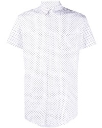 weißes bedrucktes Kurzarmhemd von Daniele Alessandrini