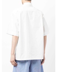 weißes bedrucktes Kurzarmhemd von Yoshiokubo