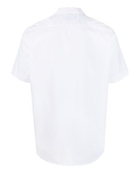 weißes bedrucktes Kurzarmhemd von Tintoria Mattei