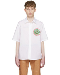 weißes bedrucktes Kurzarmhemd von Just Cavalli